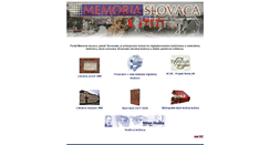 Desktop Screenshot of memoria.sk